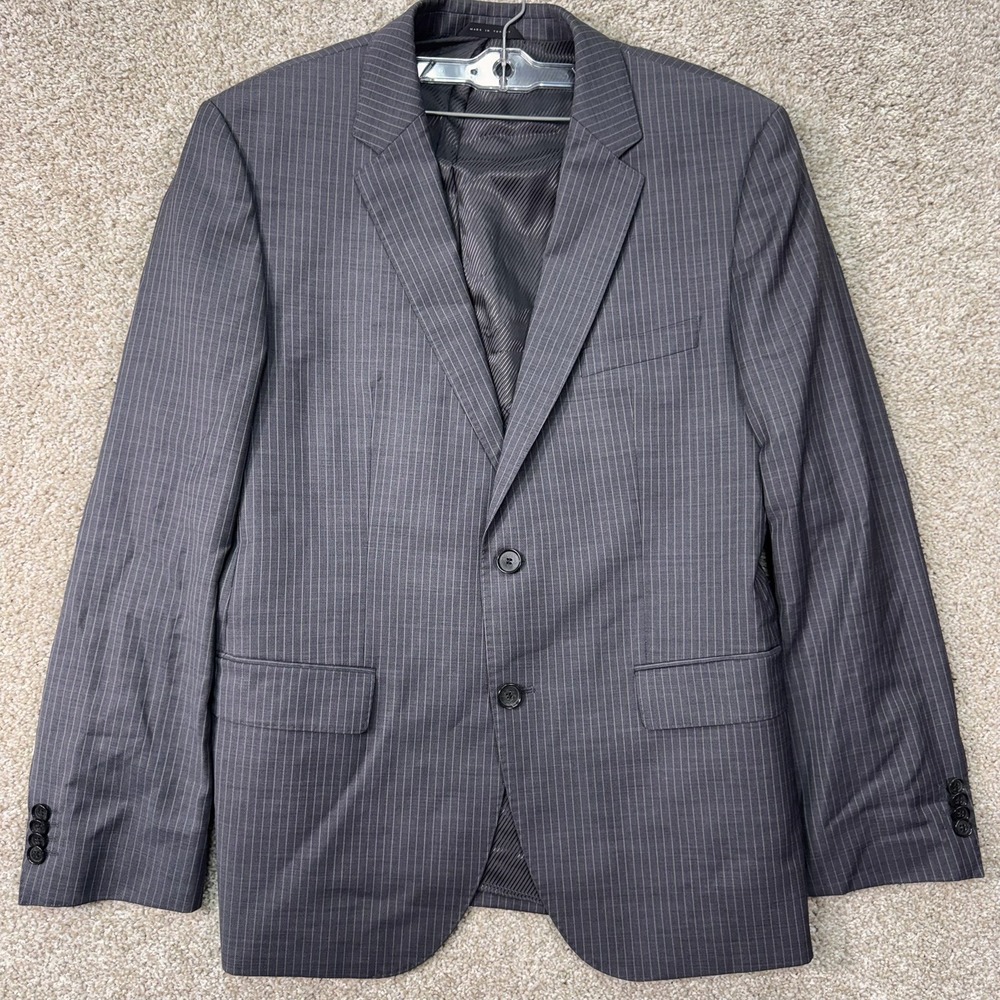BOSS Hugo Boss Blazer Mens 42S The James4/Sharp6 Charcoal Pinstripe Wool EUC
